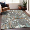 Piper Looms Chantille Geometric ACN855 Gray Machine Washable Area Rug Lifestyle Image Feature