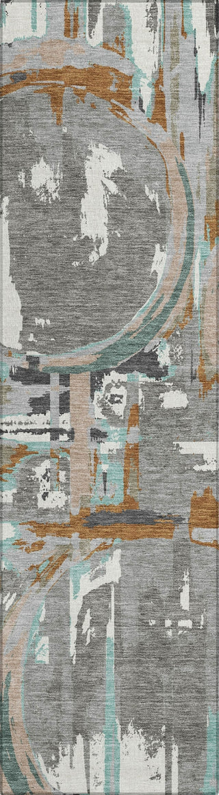 Piper Looms Chantille Geometric ACN855 Gray Machine Washable Area Rug Runner Main Image