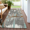 Piper Looms Chantille Geometric ACN855 Gray Machine Washable Area Rug Runner Outdoor Lifestyle Image Feature