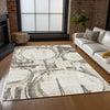 Piper Looms Chantille Geometric ACN855 Ivory Machine Washable Area Rug Lifestyle Image Feature
