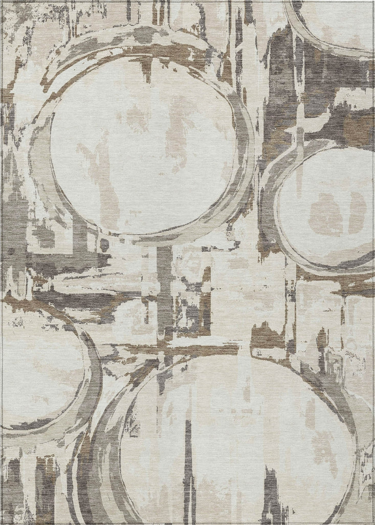 Piper Looms Chantille Geometric ACN855 Ivory Machine Washable Area Rug main image