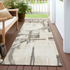 Piper Looms Chantille Geometric ACN855 Ivory Machine Washable Area Rug Runner Outdoor Lifestyle Image Feature