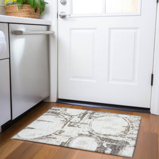 Piper Looms Chantille Geometric ACN855 Ivory Machine Washable Area Rug Scatter Lifestyle Image Feature