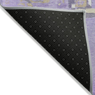 Piper Looms Chantille Geometric ACN855 Lavender Machine Washable Area Rug Backing Image