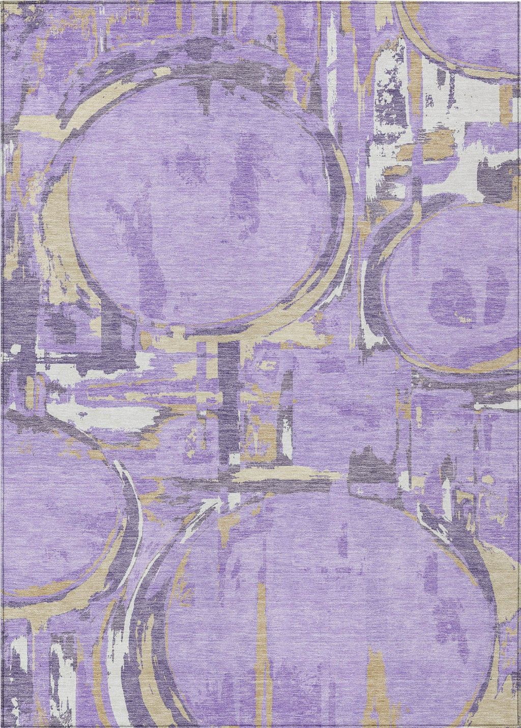 Piper Looms Chantille Geometric ACN855 Lavender Machine Washable Area ...