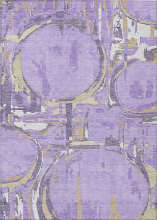 Piper Looms Chantille Geometric ACN855 Lavender Machine Washable Area Rug main image