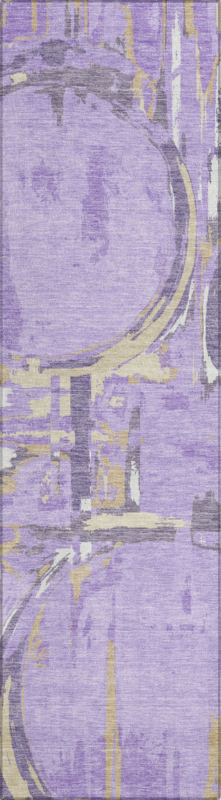 Piper Looms Chantille Geometric ACN855 Lavender Machine Washable Area Rug Runner Main Image