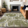 Piper Looms Chantille Geometric ACN855 Olive Machine Washable Area Rug Lifestyle Image Feature