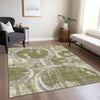 Piper Looms Chantille Geometric ACN855 Olive Machine Washable Area Rug Lifestyle Image Feature