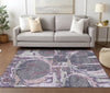 Piper Looms Chantille Geometric ACN855 Purple Machine Washable Area Rug Lifestyle Image Feature