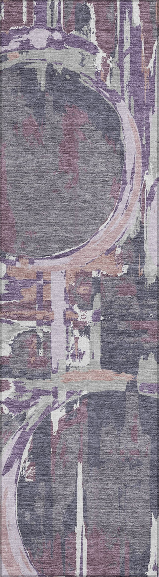 Piper Looms Chantille Geometric ACN855 Purple Machine Washable Area Rug Runner Main Image