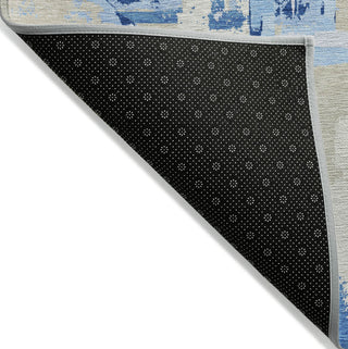 Piper Looms Chantille Geometric ACN855 Sky Machine Washable Area Rug Backing Image