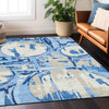 Piper Looms Chantille Geometric ACN855 Sky Machine Washable Area Rug Lifestyle Image Feature