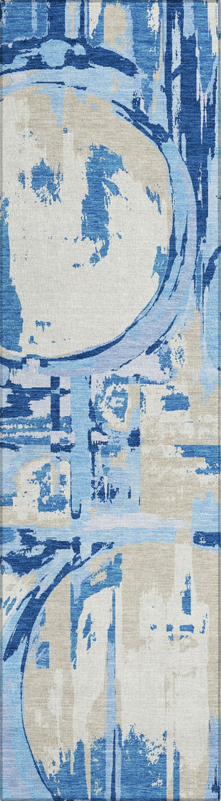 Piper Looms Chantille Geometric ACN855 Sky Machine Washable Area Rug Runner Main Image