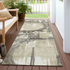 Piper Looms Chantille Geometric ACN855 Tan Machine Washable Area Rug Runner Outdoor Lifestyle Image Feature