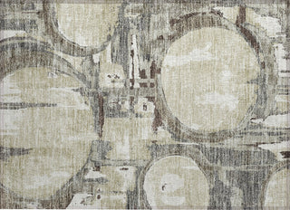 Piper Looms Chantille Geometric ACN855 Tan Machine Washable Area Rug Scatter Main Image