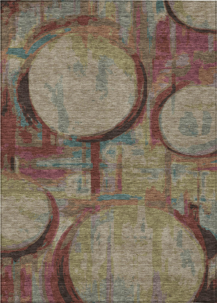 Piper Looms Chantille Geometric ACN855 Taupe Machine Washable Area Rug main image