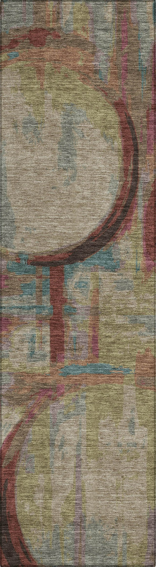 Piper Looms Chantille Geometric ACN855 Taupe Machine Washable Area Rug Runner Main Image