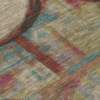 Piper Looms Chantille Geometric ACN855 Taupe Machine Washable Area Rug Swatch Image