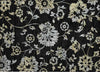 Piper Looms Chantille Floral ACN856 Black Machine Washable Area Rug Scatter Main Image