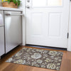 Piper Looms Chantille Floral ACN856 Chocolate Machine Washable Area Rug Scatter Lifestyle Image Feature