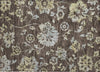 Piper Looms Chantille Floral ACN856 Chocolate Machine Washable Area Rug Scatter Main Image