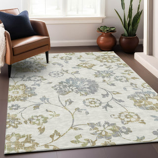 Piper Looms Chantille Floral ACN856 Ivory Machine Washable Area Rug Lifestyle Image Feature