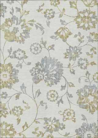 Piper Looms Chantille Floral ACN856 Ivory Machine Washable Area Rug main image