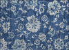 Piper Looms Chantille Floral ACN856 Navy Machine Washable Area Rug Scatter Main Image