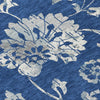 Piper Looms Chantille Floral ACN856 Navy Machine Washable Area Rug Swatch Image