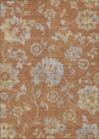 Piper Looms Chantille Floral ACN856 Paprika Machine Washable Area Rug main image