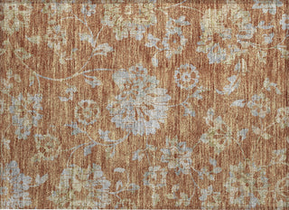 Piper Looms Chantille Floral ACN856 Paprika Machine Washable Area Rug Scatter Main Image