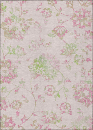 Piper Looms Chantille Floral ACN856 Pink Machine Washable Area Rug main image