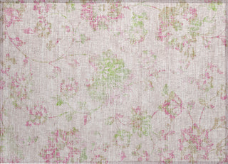 Piper Looms Chantille Floral ACN856 Pink Machine Washable Area Rug Scatter Main Image