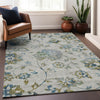 Piper Looms Chantille Floral ACN856 Taupe Machine Washable Area Rug Lifestyle Image Feature