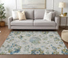 Piper Looms Chantille Floral ACN856 Taupe Machine Washable Area Rug Lifestyle Image Feature