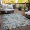 Piper Looms Chantille Floral ACN856 Taupe Machine Washable Area Rug Outdoor Lifestyle Image Feature