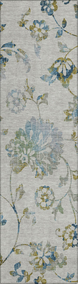 Piper Looms Chantille Floral ACN856 Taupe Machine Washable Area Rug Runner Main Image