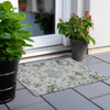 Piper Looms Chantille Floral ACN856 Taupe Machine Washable Area Rug Scatter Outdoor Lifestyle Image Feature