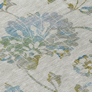 Piper Looms Chantille Floral ACN856 Taupe Machine Washable Area Rug Swatch Image