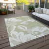 Piper Looms Chantille Floral ACN857 Aloe Machine Washable Area Rug Outdoor Lifestyle Image Feature