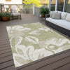 Piper Looms Chantille Floral ACN857 Aloe Machine Washable Area Rug Outdoor Lifestyle Image Feature