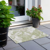 Piper Looms Chantille Floral ACN857 Aloe Machine Washable Area Rug Scatter Outdoor Lifestyle Image Feature
