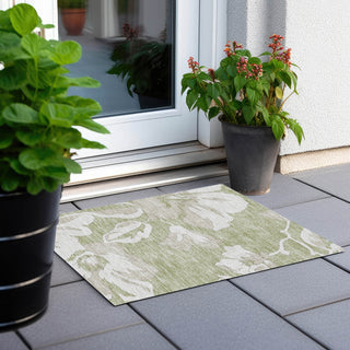 Piper Looms Chantille Floral ACN857 Aloe Machine Washable Area Rug Scatter Outdoor Lifestyle Image Feature