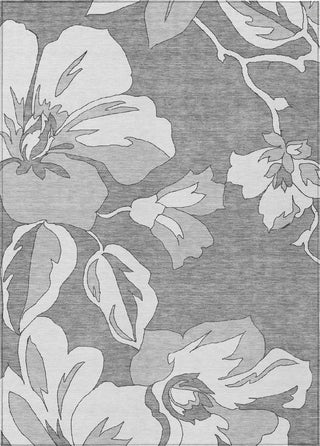 Piper Looms Chantille Floral ACN857 Gray Machine Washable Area Rug main image