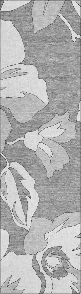 Piper Looms Chantille Floral ACN857 Gray Machine Washable Area Rug Runner Main Image