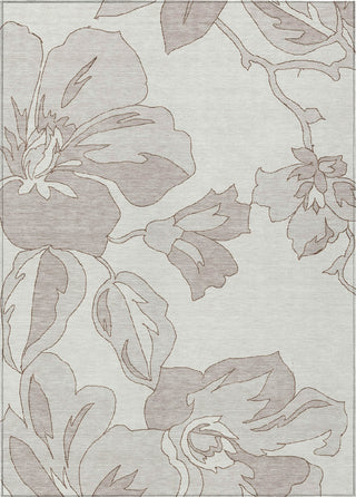 Piper Looms Chantille Floral ACN857 Ivory Machine Washable Area Rug main image