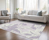 Piper Looms Chantille Floral ACN857 Lavender Machine Washable Area Rug Lifestyle Image Feature