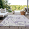 Piper Looms Chantille Floral ACN857 Lavender Machine Washable Area Rug Outdoor Lifestyle Image Feature