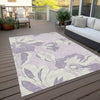 Piper Looms Chantille Floral ACN857 Lavender Machine Washable Area Rug Outdoor Lifestyle Image Feature